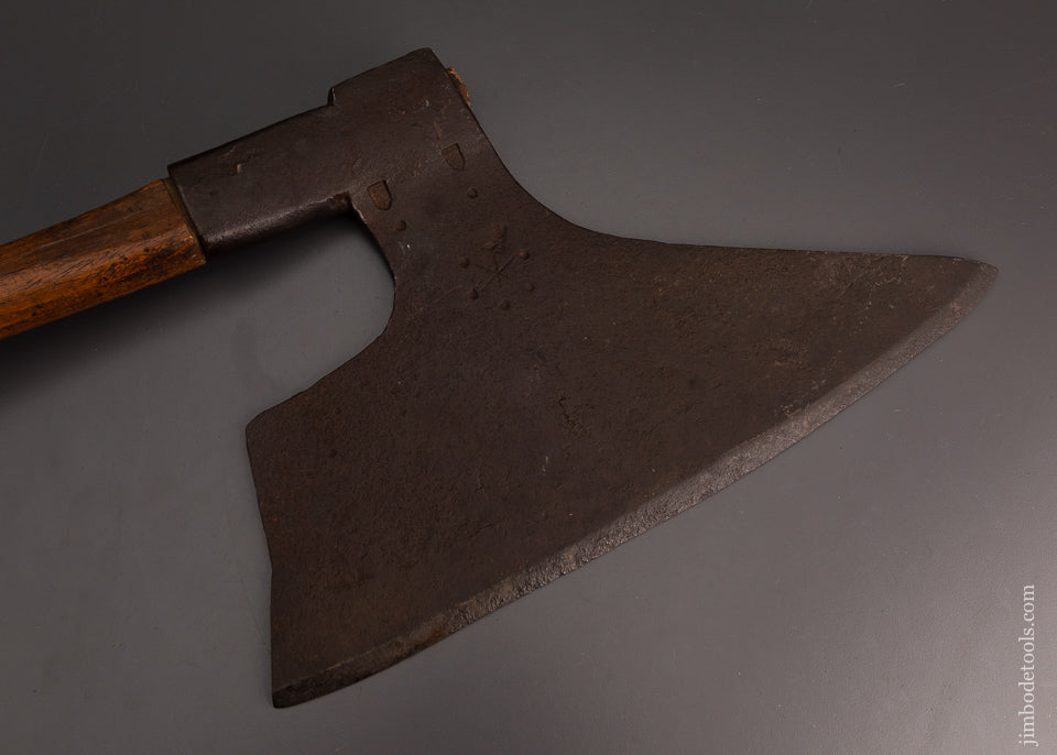 Decorated Offset Single Bevel European Goosing Axe - 103092