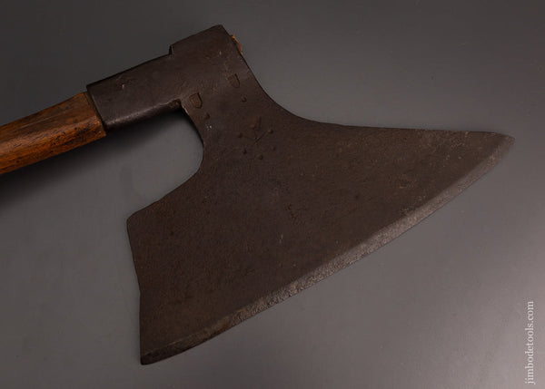 Decorated Offset Single Bevel European Goosing Axe - 103092