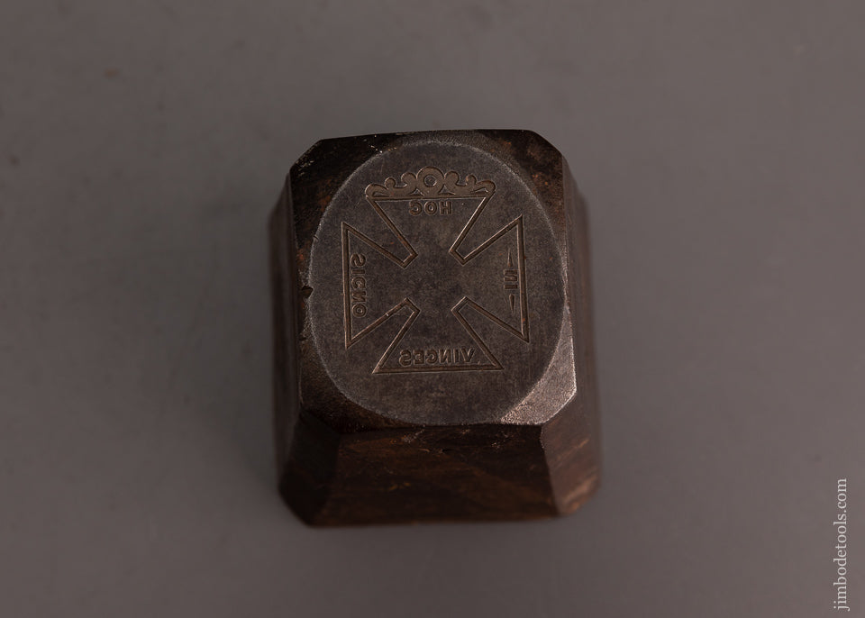 5 Pound Silversmith’s Embossing Anvil with Knight’s Templar Logo - 103112