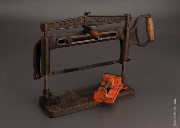 Rare GOODELL-PRATT Metal Cutting Miter Box with Original Vise! - 103139