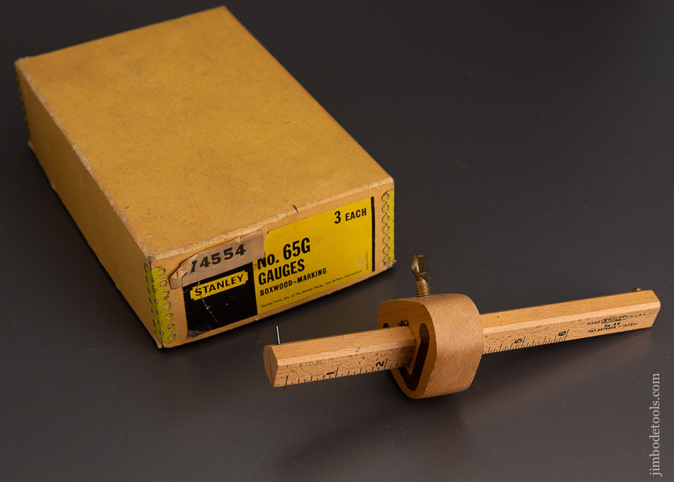 STANLEY No. 656 Boxwood Marking Gauge Mint in Box - 103219