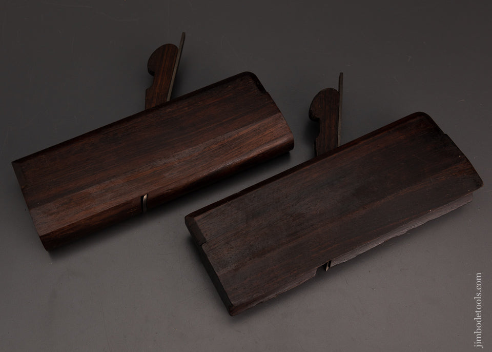 Solid Rosewood Pair of Solid Rosewood Hollow & Round Planes by J. EAST NOTTINGHAM ENGLAND - 103272