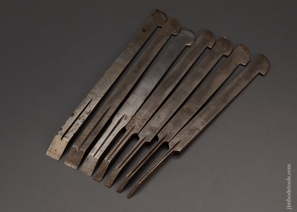 Set of 7 Plane Irons 1/8-5/8 Inch - 103285