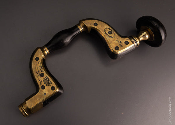 Fine WM. MARPLES Ebony & Gunmetal Ultimatum Bit Brace - 103328