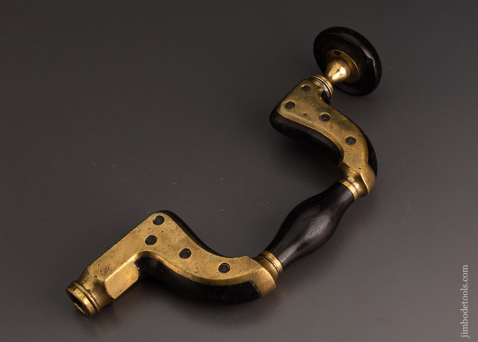 Fine WM. MARPLES Ebony & Gunmetal Ultimatum Bit Brace - 103328