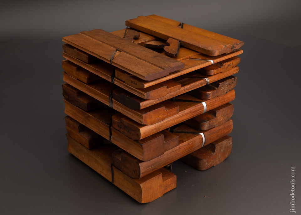 Working Set of 18 Hollow & Round Planes by JJ STYLES KINGSTON, N.Y. - 103348
