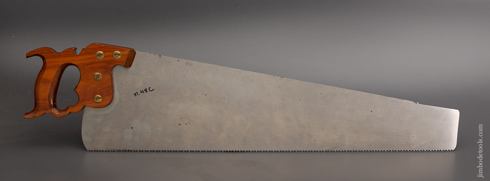 DISSTON No. 12 London Spring Hand Saw Mahogany Handle - 103364