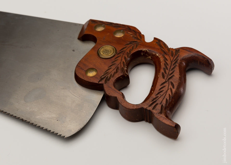DISSTON No. 12 London Spring Hand Saw Mahogany Handle - 103364