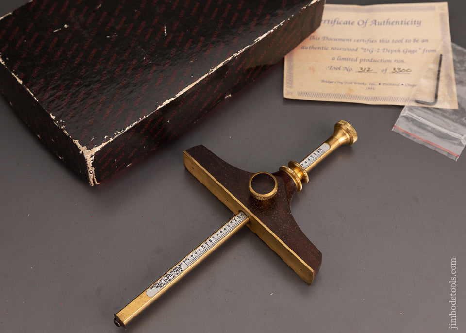 BRIDGE CITY TOOL WORKS DG-2 Depth Gauge Near Mint in Box - 103377