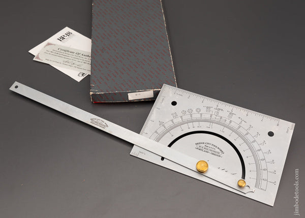 BRIDGE CITY TOOL WORKS BP-18 Bevel Protractor in Box - 103441