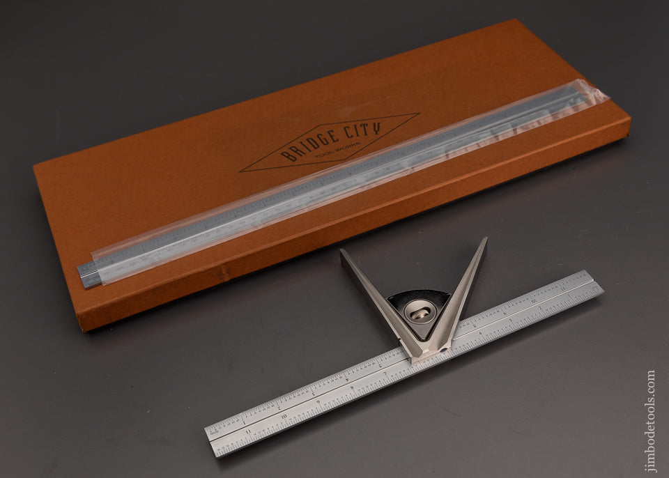 BRIDGE CITY TOOL WORKS CS-12 v2 Combination Square Mint in Box with 12 & 18 Inch Scales - 103451
