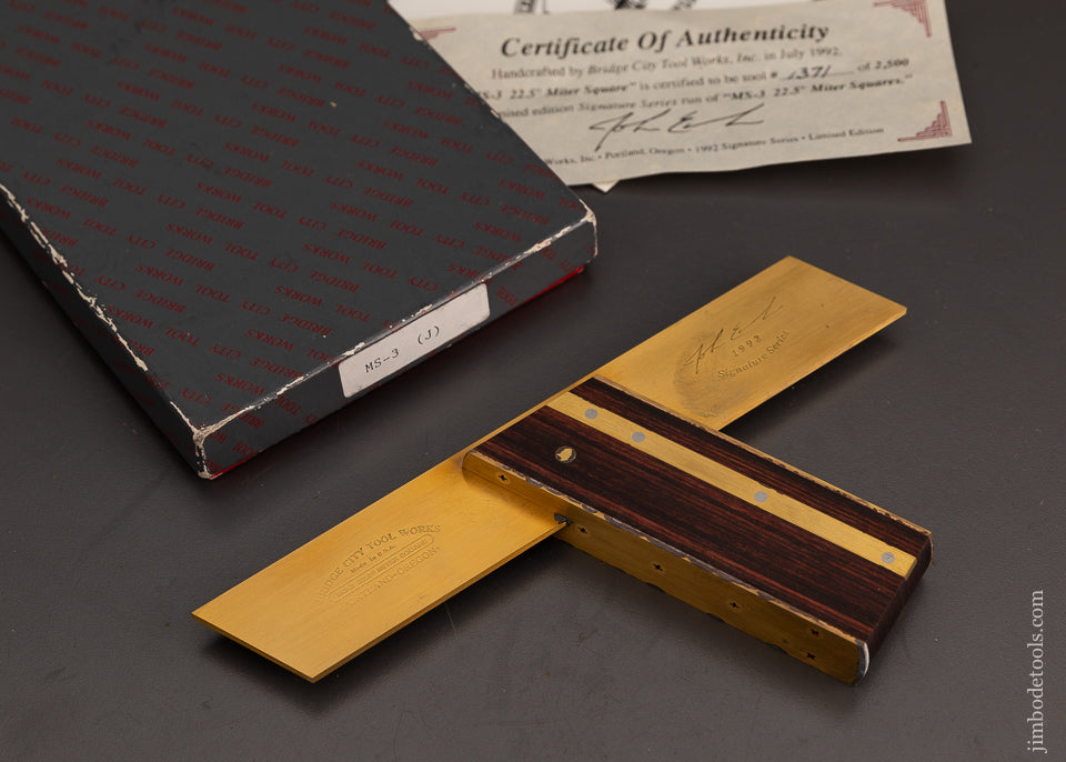 BRIDGE CITY TOOL WORKS MS-3 Miter Square in Box - 103463