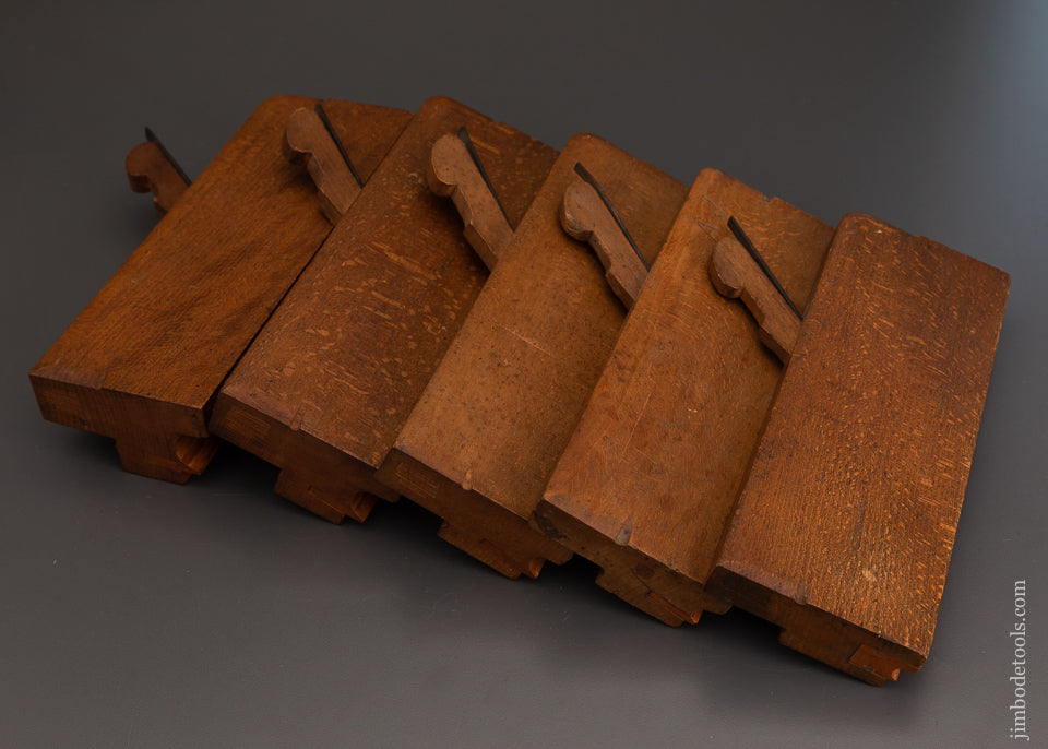 J. COLTON PHILA. Graduated Set of Side Bead Moulding Planes Good+ to Fine - 103465