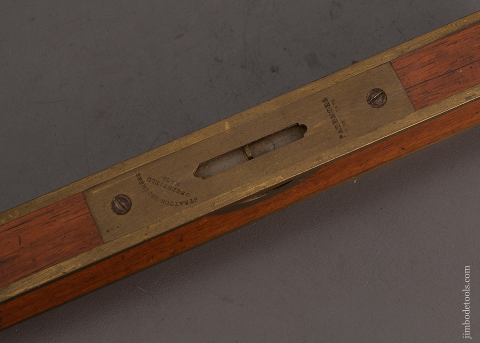Fine 8 Inch STRATTON BROS. Rosewood Level & Plumb - 103472