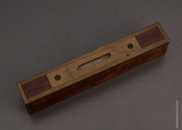 Crisp 6 1/2 Inch Rosewood STRATTON BROS. Level 1870 Patent - 103473