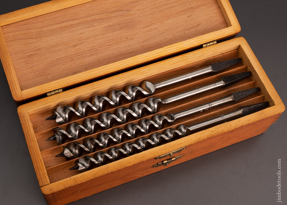 Complete Set of 13 RUSSELL JENNINGS Auger Bits in Original Three Tiered Box - 103475