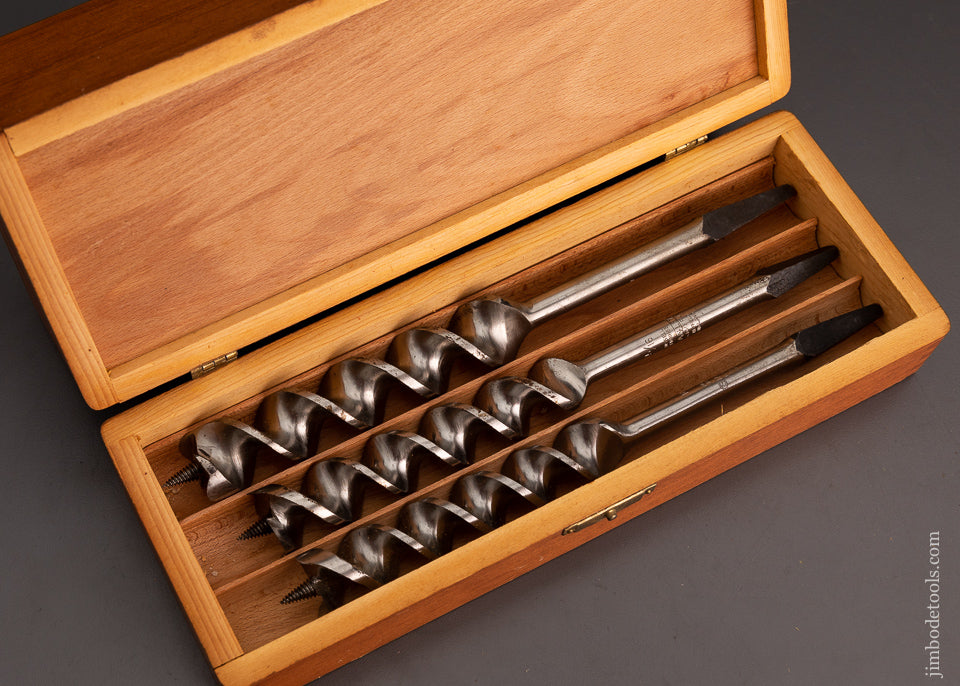Complete Set of 13 RUSSELL JENNINGS Auger Bits in Original Three Tiered Box - 103475