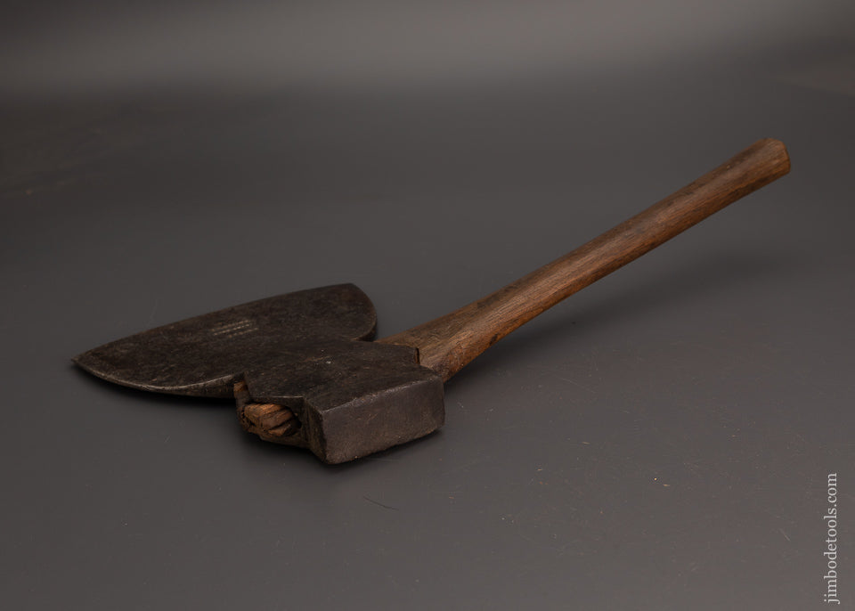 Rare J. LOSSING Albany Offset Single Bevel Broad Axe Hewing Axe - 103490