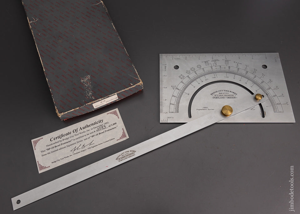 BRIDGE CITY TOOLS BP-18 Bevel Protractor Mint in Box - 103513