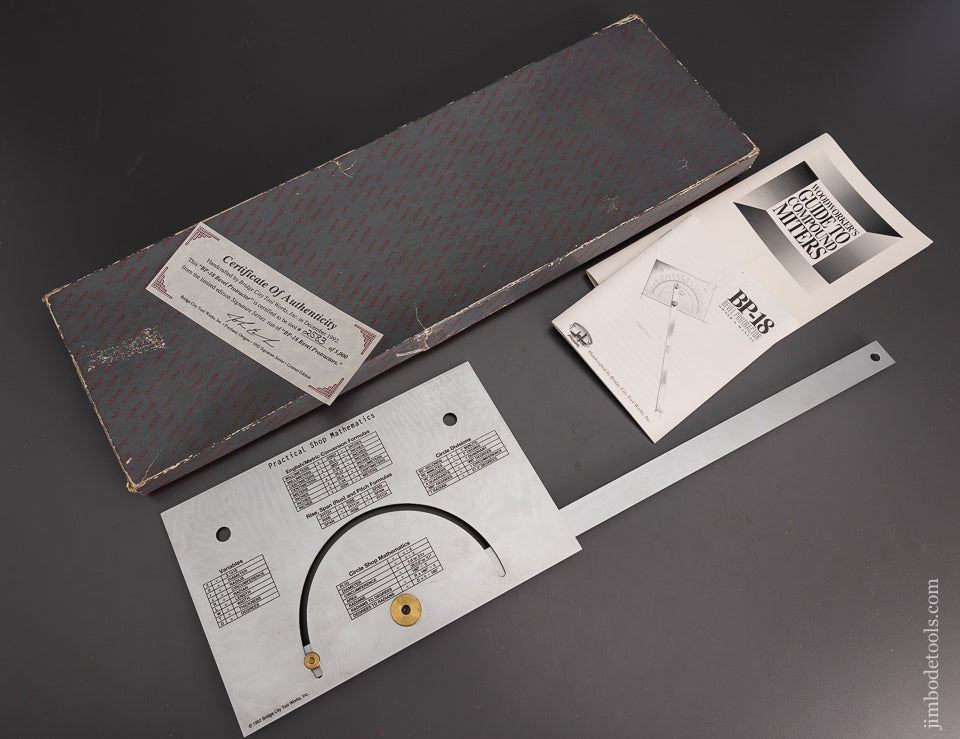 BRIDGE CITY TOOLS BP-18 Bevel Protractor Mint in Box - 103513