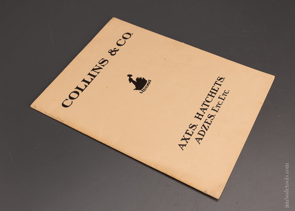 1921 Book REPRINT: Collins & Co. Axes. Hatchets. Adzes. Etc. Etc. - 103520