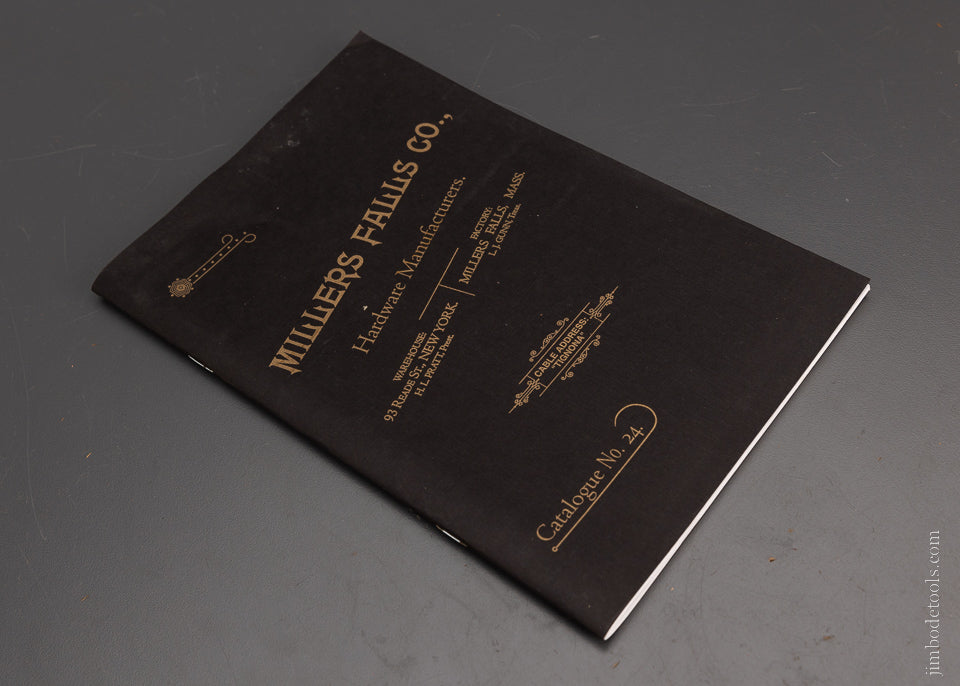 Ca. 1894 REPRINT MILLERS FALLS CO. Catalog No. 24 Hardware Manufacturers - 103521