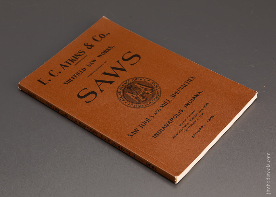 REPRINT 1898 Catalog E.C. ATKINS Saws 103523 Jim Bode Tools