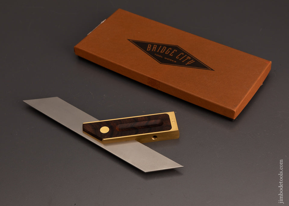 BRIDGE CITY TOOL WORKS AM-7 Rosewood Adjustable Try Square Mint in Box - 103541