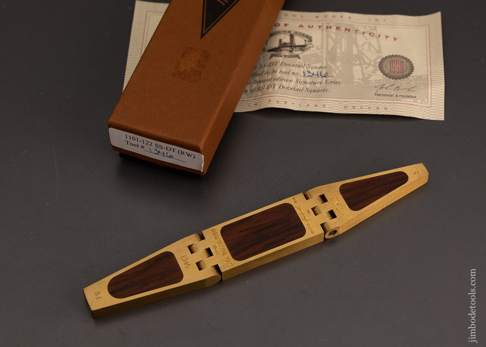 BRIDGE CITY TOOL WORKS SS-DT Rosewood Dovetail Saddle Square Mint in Box - 103546