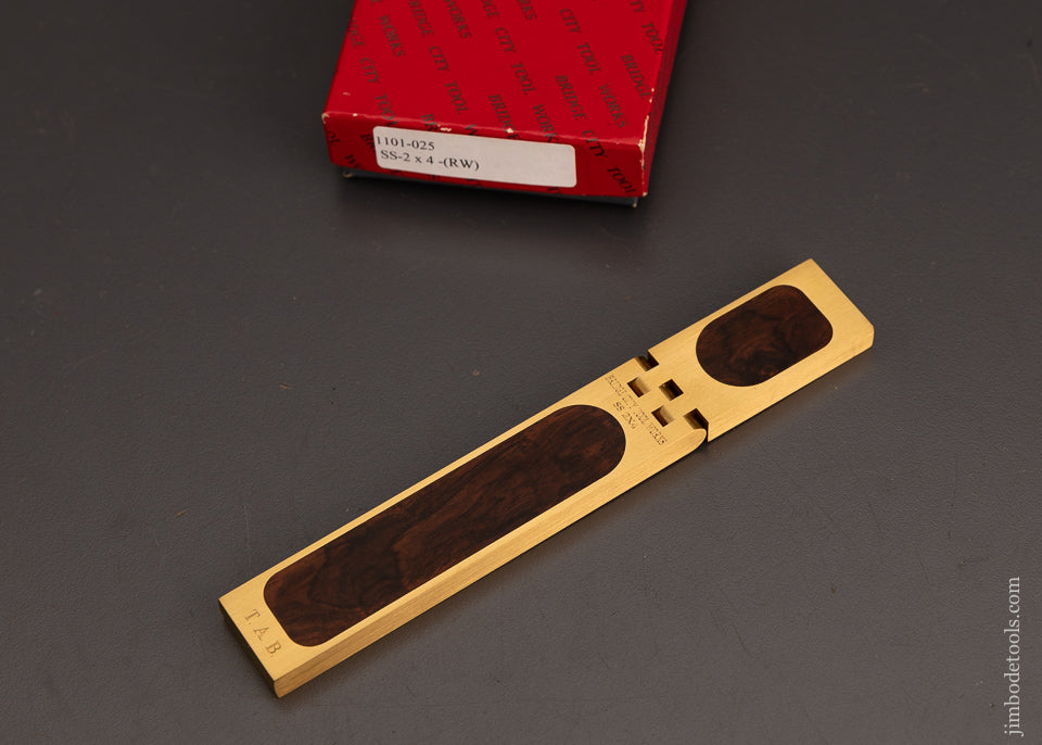 BRIDGE CITY TOOL WORKS SS-2 x 4 Rosewood Saddle Square Mint in Box - 103548