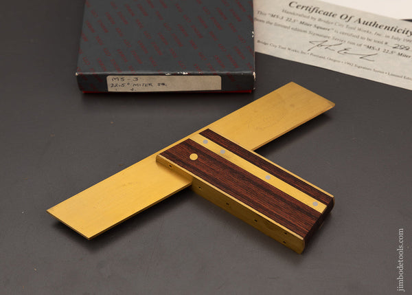 BRIDGE CITY TOOL WORKS MS-3 Miter Square Mint in Box - 103574