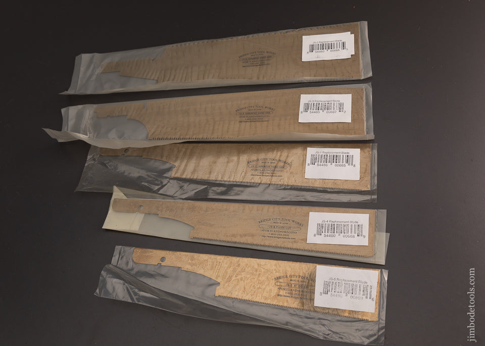 Mint Set of 5 BRIDGE CITY TOOL WORKS Japanese Saw Replacement Blades - 103596