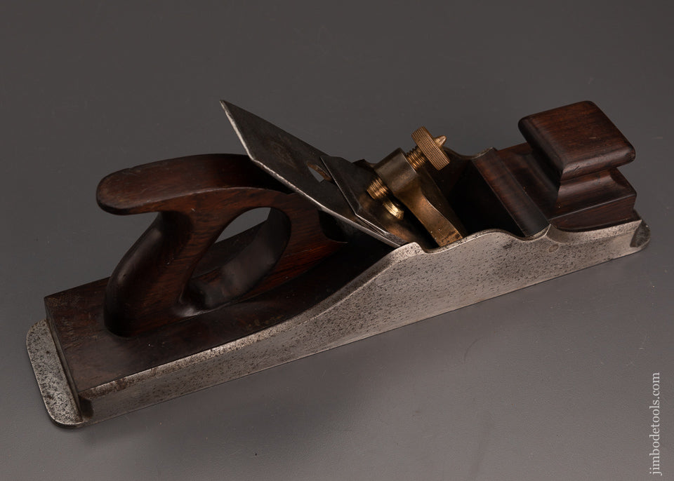 Fine MATHIESON 14 1/2 Inch Panel Plane Dovetailed Steel with Rosewood Infill - 103629