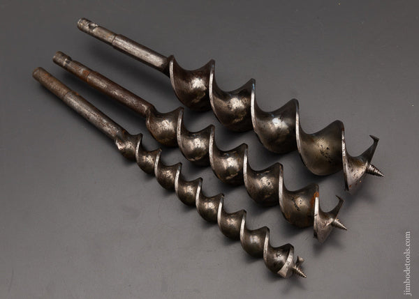 Near Mint Set of 3 Boring Machine Bits by SNELL MFG. CO. - 103638