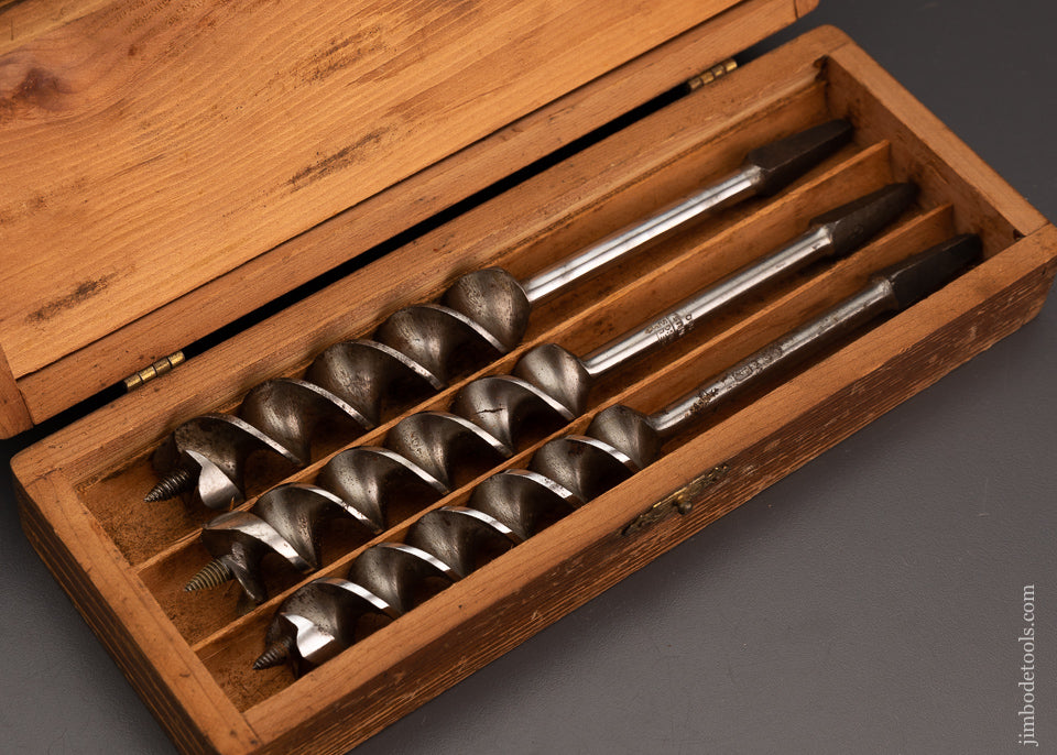 Complete Set of 13 RUSSELL JENNINGS Auger Bits in Original Three Tiered Box - 103670