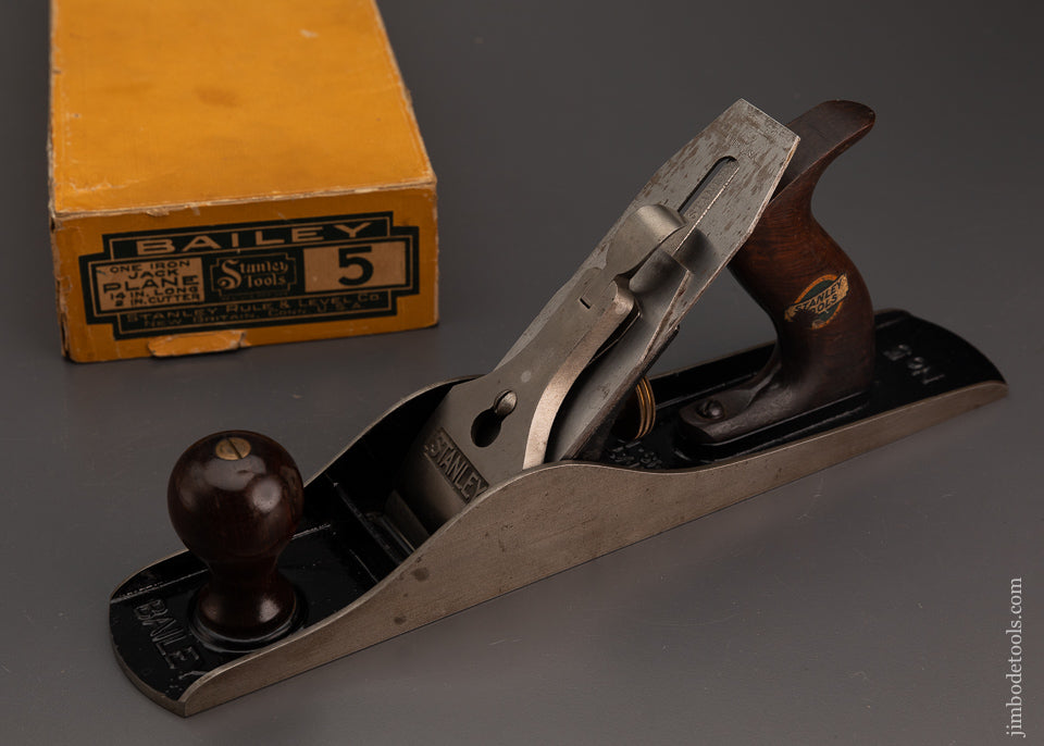Phenomenal STANLEY No. 5 Jack Plane Early SWEETHEART in Original Box - 103681