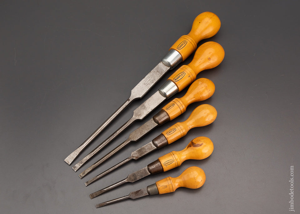 Stunning Boxwood Set of MARPLES Cabinet Maker’s Screwdrivers - 103688