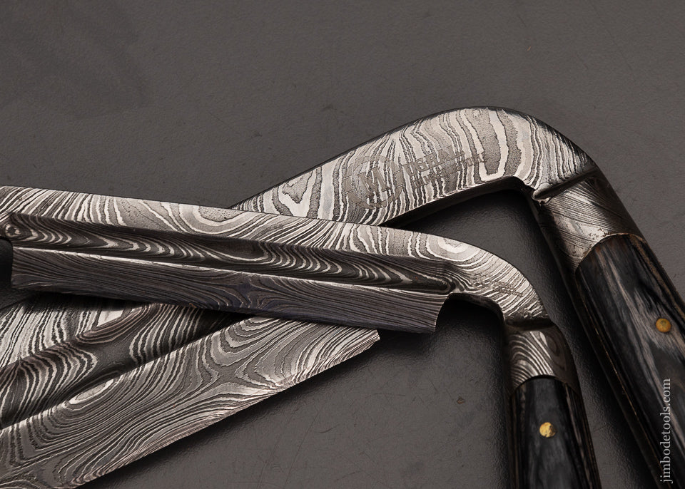 Gobsmackin’ Damascus & Zercote Perfect Handle Draw Knife Set 8 Inch & 3 1/4 Inch - 103690