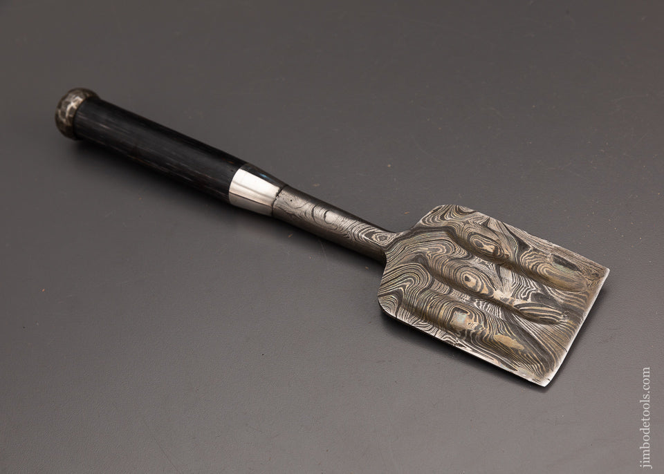 Massive 2 3/4 Inch Japanese Style Damascus Chisel by MUGHAL Signed - 103694