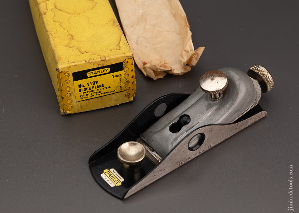STANLEY No. 118P Block Plane with Label in Box - 103705