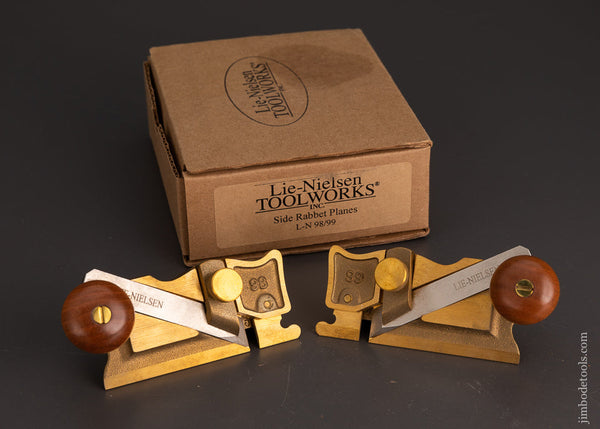 DISCONTINUED Pair LIE NIELSEN L-N 98/99 Side Rabbet Planes in Box - 103707