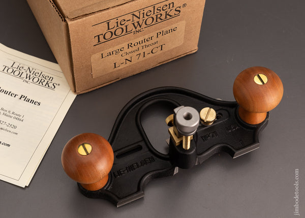 LIE NIELSEN 71-CT Large Router Plane Mint in Box - 103718