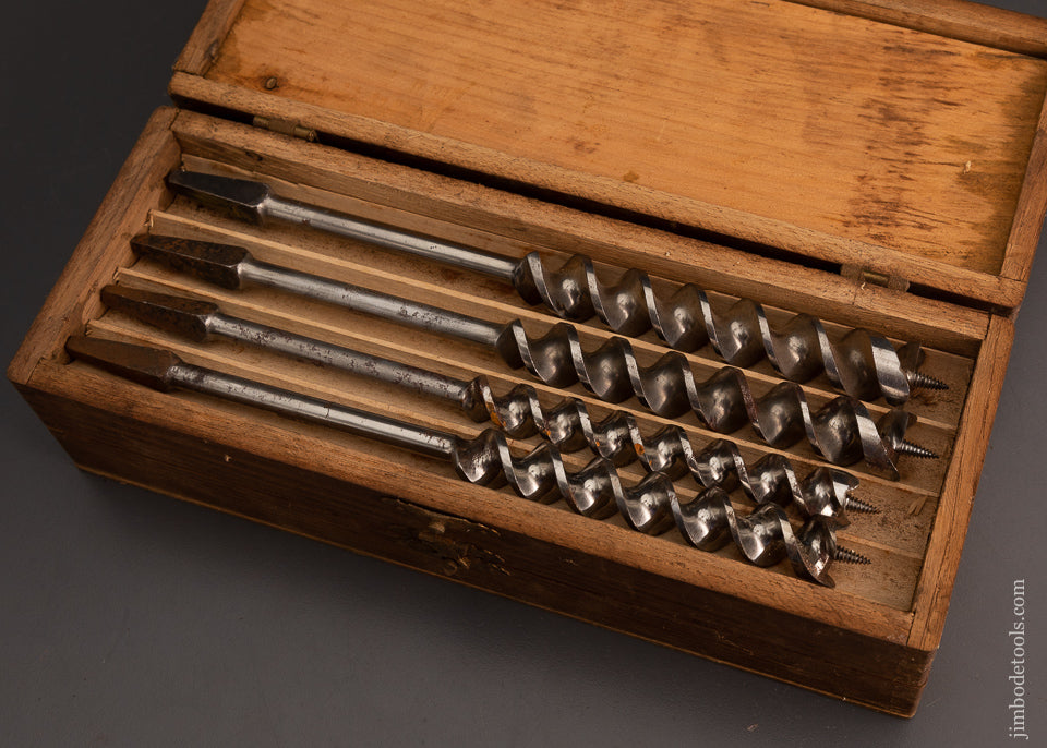 Complete Set of 13 RUSSELL JENNINGS Auger Bits in Original Three Tiered Box - 103727