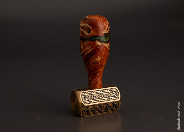 Drop Dead Stunning Engraved Brass Carver’s Mallet 1 Pound by MIKHAIL DAVYDOV - 103742