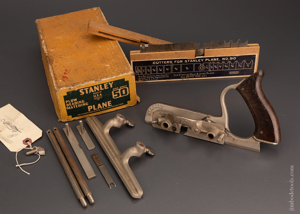 STANLEY No. 50 Plow Plane 100% Complete in Box USA Model - 103763
