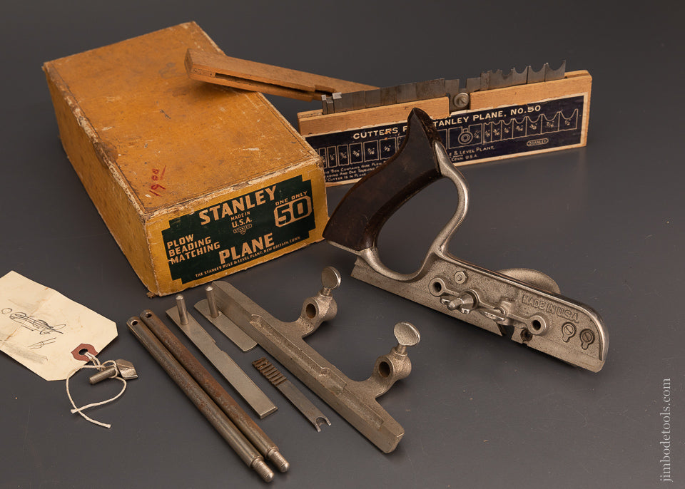 STANLEY No. 50 Plow Plane 100% Complete in Box USA Model - 103763