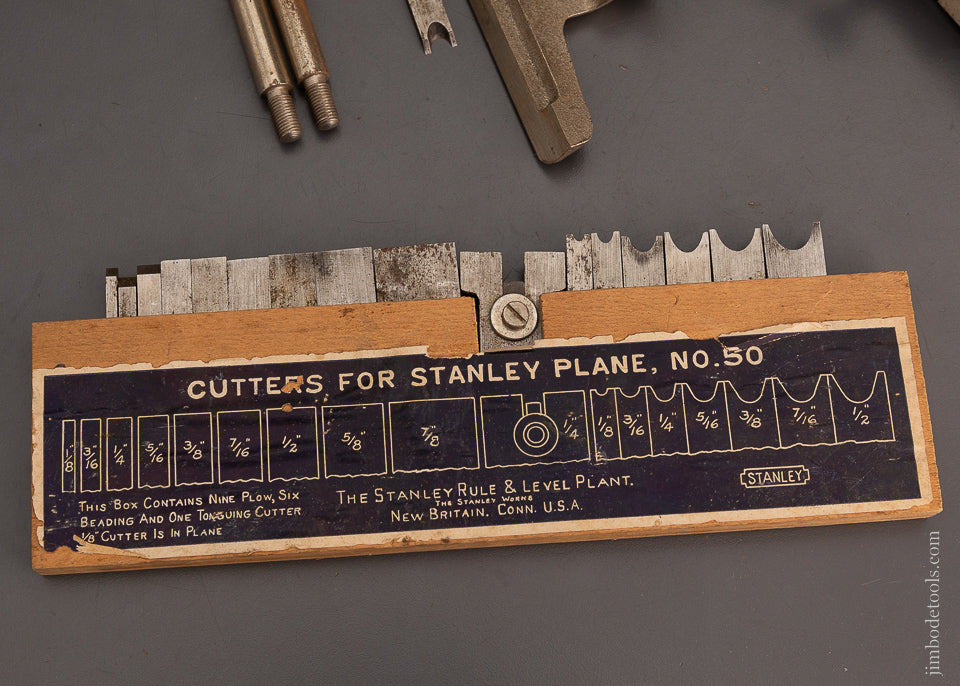 STANLEY No. 50 Plow Plane 100% Complete in Box USA Model - 103763