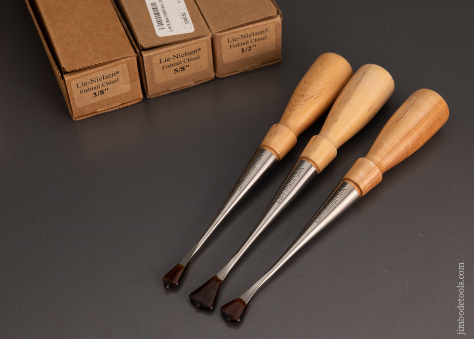DISCONTINUED & OUT OF STOCK LIE NIELSEN Fishtail Chisels Dead Mint in Box - 103775