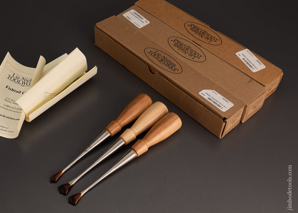 DISCONTINUED & OUT OF STOCK LIE NIELSEN Fishtail Chisels Dead Mint in Box - 103775
