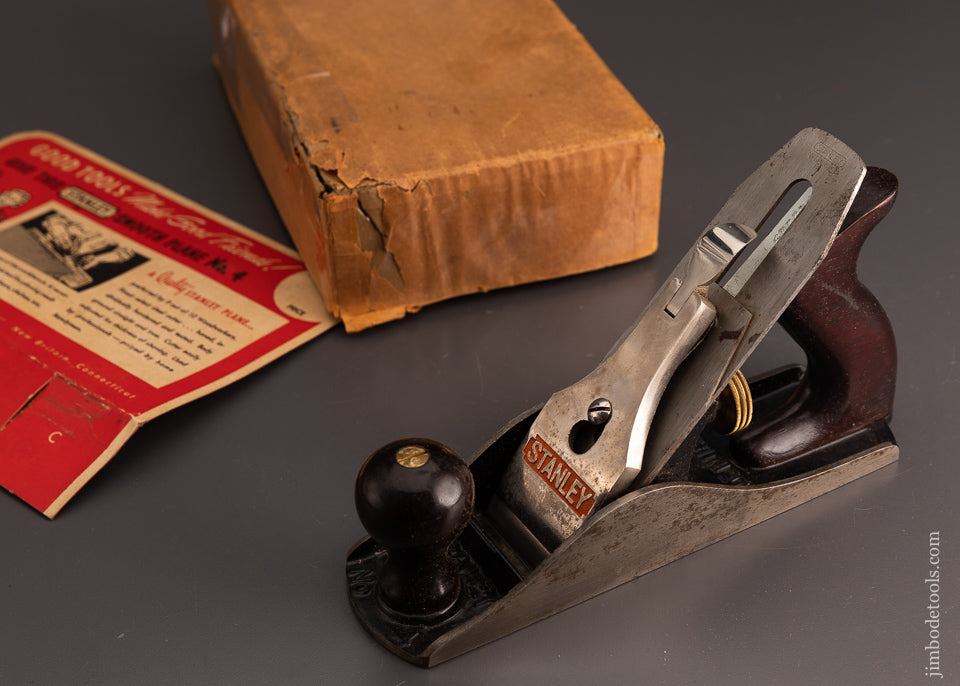 STANLEY No. 4 Smooth Plane Near Mint in Box - 103799
